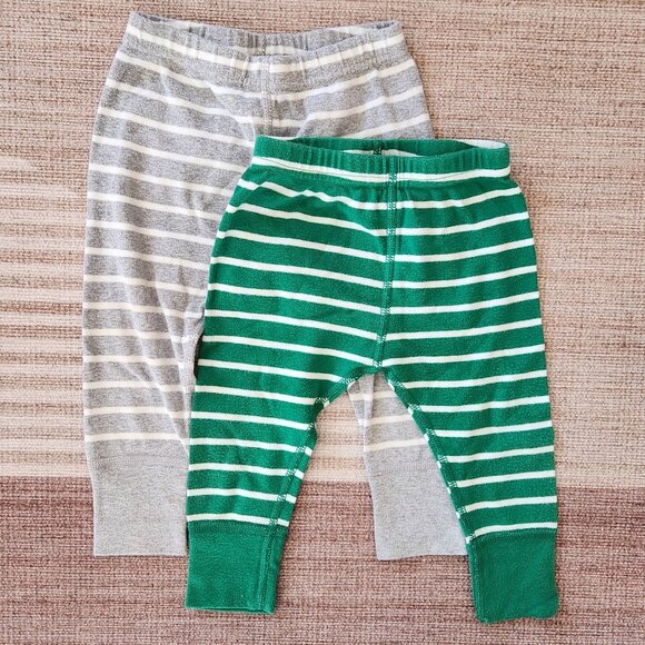 2 Hanna Andersson striped leggings - 12-18 months - Picture 1 of 3